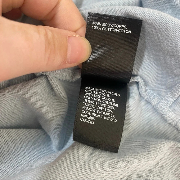 Zella Tank Blouse Cropped Knot Tie Dip Dye Blue XS - Picture 5 of 7